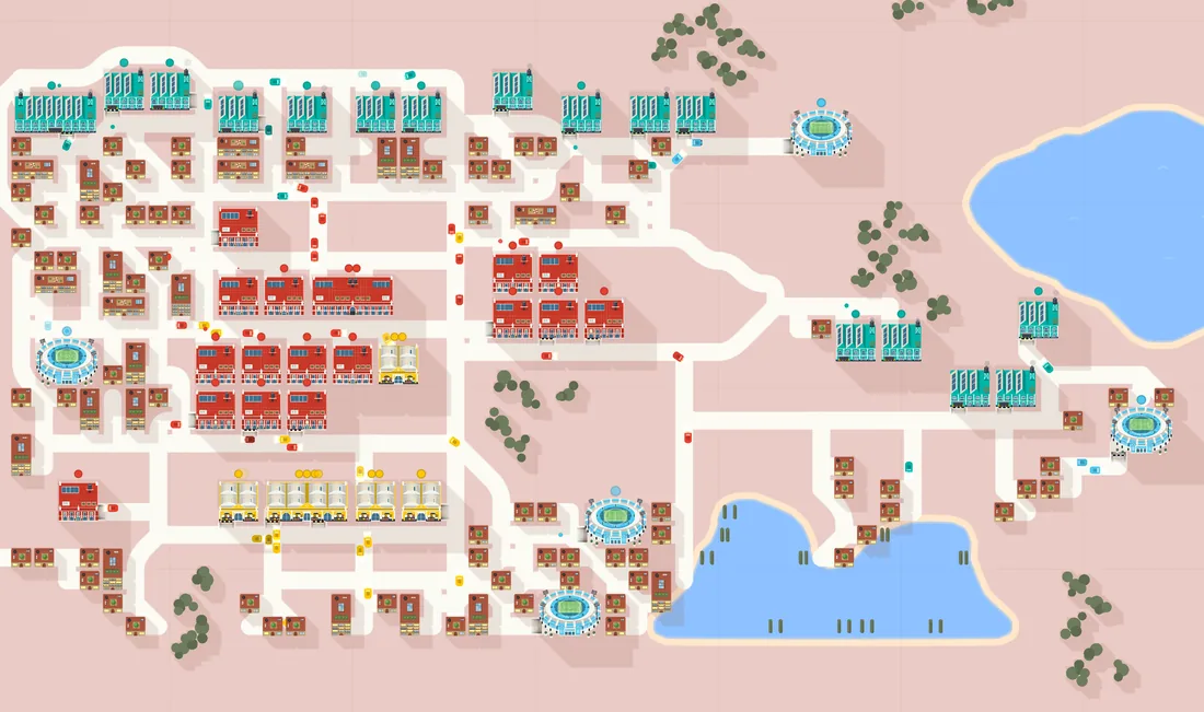 Mexico City map: the city spreading across the old lake bed, with lakes to the east
