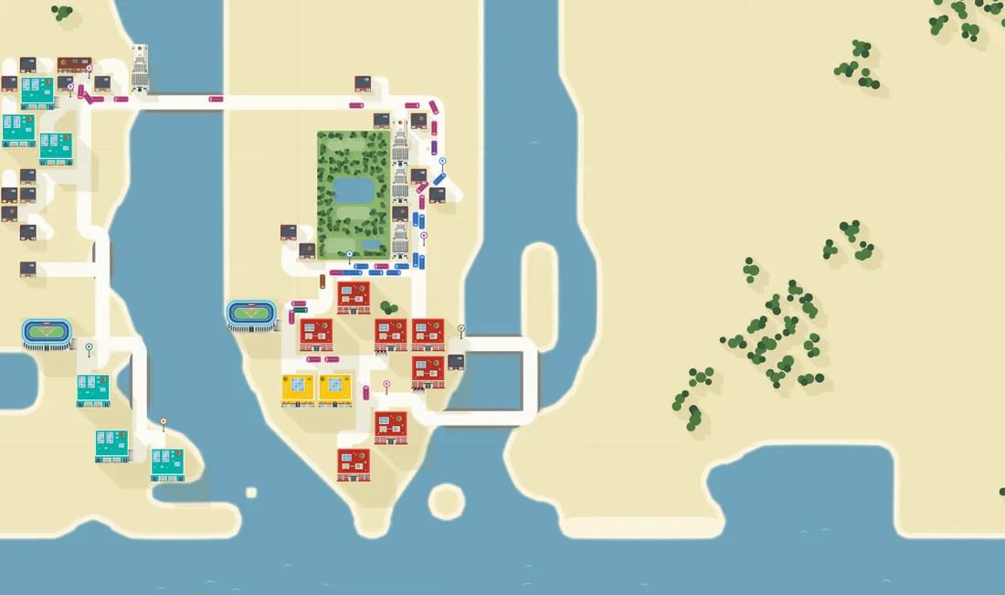 New York map: Manhattan between the Hudson and the East River, with Central Park