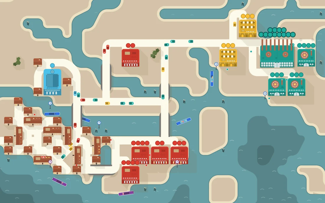 Venice map, islands and canals